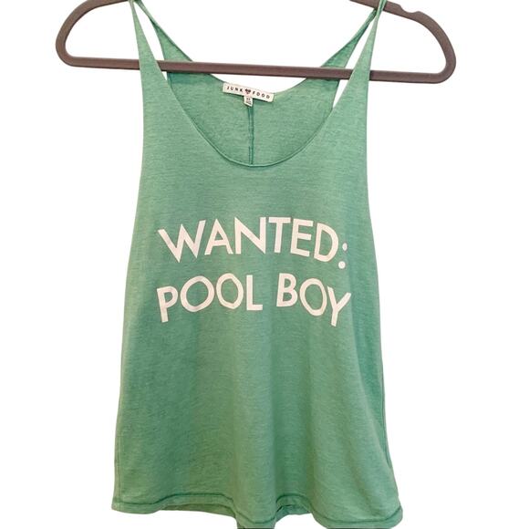 Junk Food Jade Green Wanted Pool Boy Tank XS - Picture 1 of 7